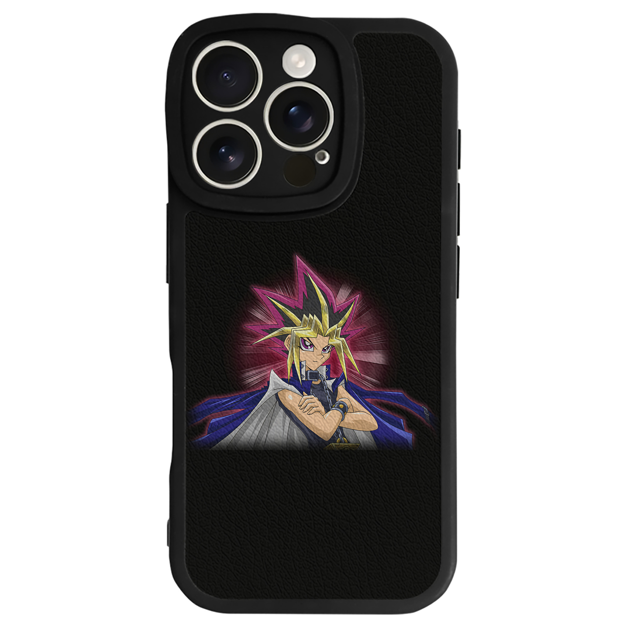 （画像用） 遊☆戯☆王 Yu-Gi-Oh! 【iPhone 16シリーズ対応】シリコンスマホケース（レザー調） 材質：シリコン